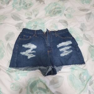NWT Distressed Jean Shorts